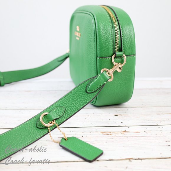 NWT Coach CA207 Jamie Camera Bag Leather Crossbody in Kelly Green - Picture 6 of 11